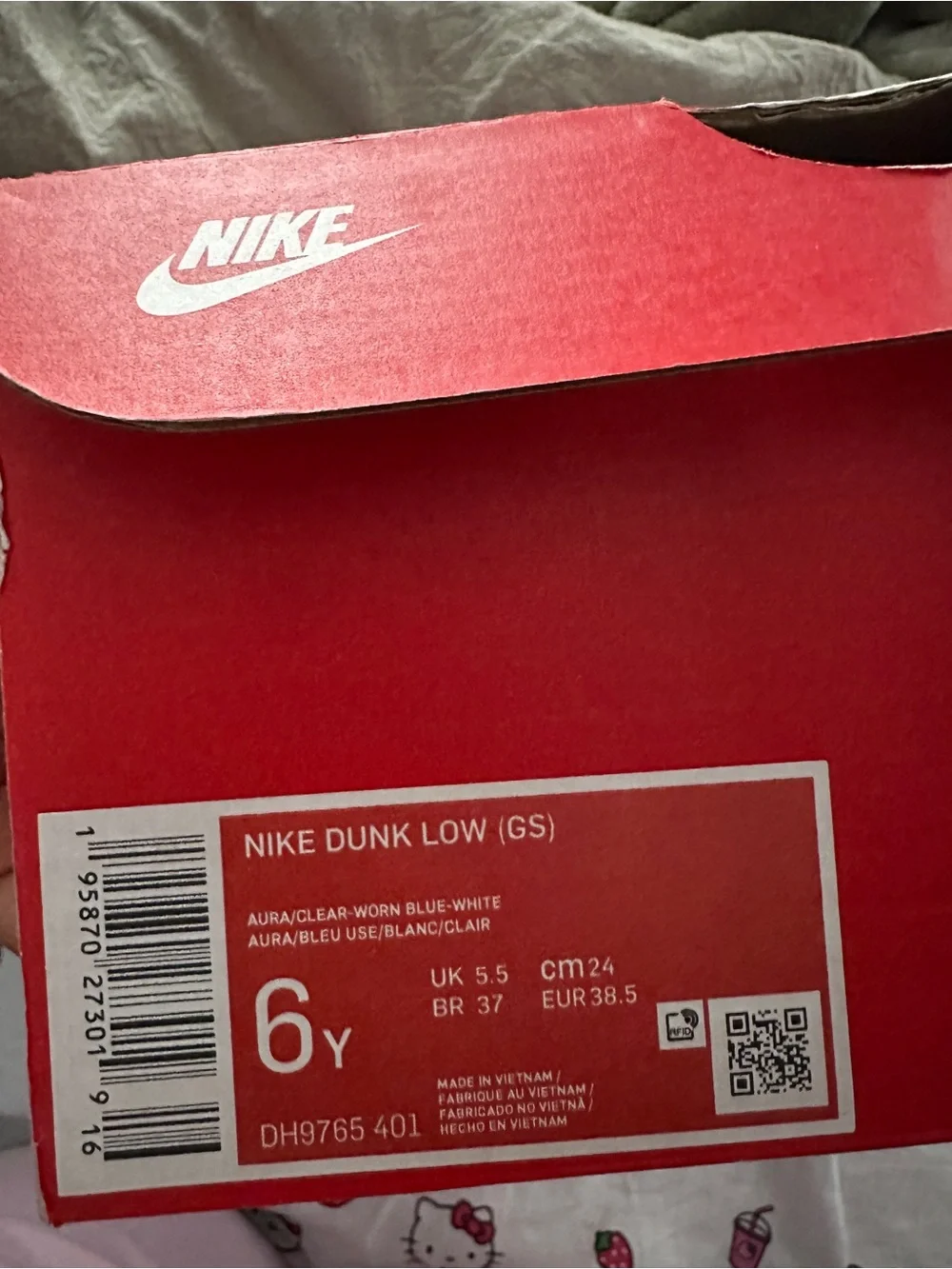 Nike Dunk low “Aura clear/ blue”